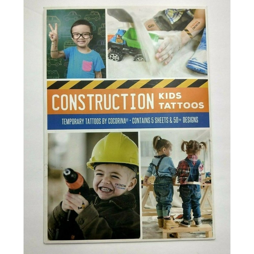 Construction Kids Tattoos Temporary 50 Plus Designs Fun Party Supplies